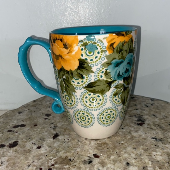 The Pioneer Woman Shadow Rose Stoneware 24 Oz Jumbo Latte Mug - Picture 1 of 14